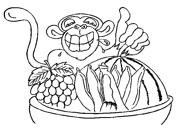 desene de colorat cimpanzeu